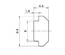 Ecrou en T M5 profil 6 mm plan 2.webp