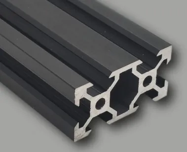 [R00316] Rail aluminium noir V 20x40 longueur 1000 mm